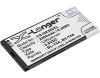 Battery for Microsoft Lumia 550 Lumia 730 Lumia 730 Dual SIM Lumia 735 Lumia 735 Dual SIM Lumia 738 RM-1038 RM-1040 RM-1127 Superman BL-T5A BV-T5A