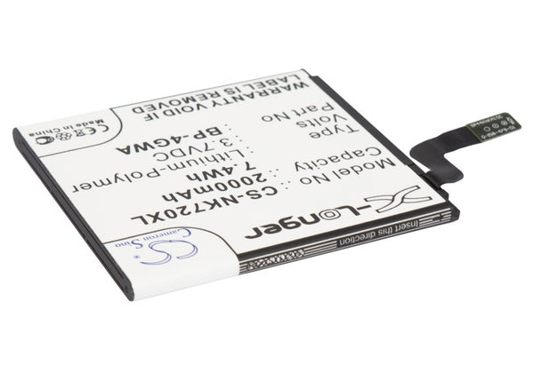 Battery for Nokia Lumia 625 Lumia 625H Lumia 720 Lumia 720T BP-4GWA