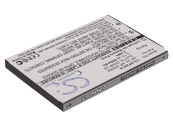 Battery for Casio Exilim EX-S20 Exilim EX-Z8 Exilim EX-S2 Exilim EX-Z75SR Exilim EX-S1PM Exilim EX-Z75PK Exilim EX-S100WE Exilim EX-Z75BK Exilim EX-S100 Exilim EX-Z75BE Exilim EX-S1 NP-20 NP-20DBA
