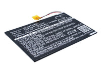 Battery for Nuvision Nuvision 10.1" TM1088C 1ICP3/90/128 1S1P