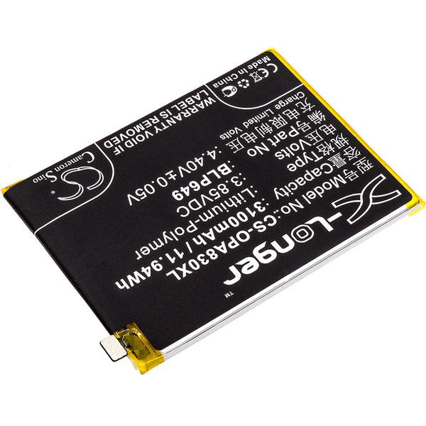 Battery for OPPO A1 Dual SIM A1 Dual SIM TD-LTE A83 A83 2018 Dual SIM A83 2018 Dual SIM TD-LTE A83t BLP649