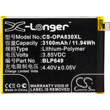 Battery for OPPO A1 Dual SIM A1 Dual SIM TD-LTE A83 A83 2018 Dual SIM A83 2018 Dual SIM TD-LTE A83t BLP649