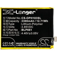 Battery for OPPO A3 A3 Dual SIM A3 Dual SIM TD-LTE CPH1837 PADM00 PADT00 BLP661