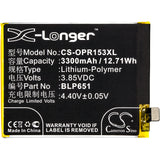 Battery for OPPO PAAM00 PAAT00 R15 DME 4G+ R15 Dream Mirror R15 Dream Mirror Edition R15 Dream Mirror Edition Dual R15 Dream Mirror Edition Dual BLP651