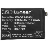 Battery for OPPO CPH2113 Reno4 5G BLP789