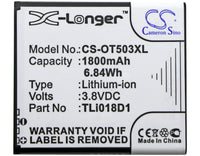 Battery for Alcatel One Touch Pop 3 (5) One Touch Pop 3 (5) 4G One Touch Pop 3 5" One Touch Pop 3 5.0 One Touch Pop D5 OT-5038 OT-5038A OT-5038D OT-5038E OT-5038X TLi018D1 TLi018D2