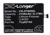 Battery for Alcatel One Touch Idol 2S OT-6050 OT-6050Y TLp021A2