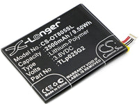 Battery for Alcatel One Touch Pixi 3 8" 3G One Touch Pixi 4 6.0 One Touch Pixi 4 6.0 LTE OT- 9001A OT- 9001X OT-8050D CAC2580010C2 TLp025G2