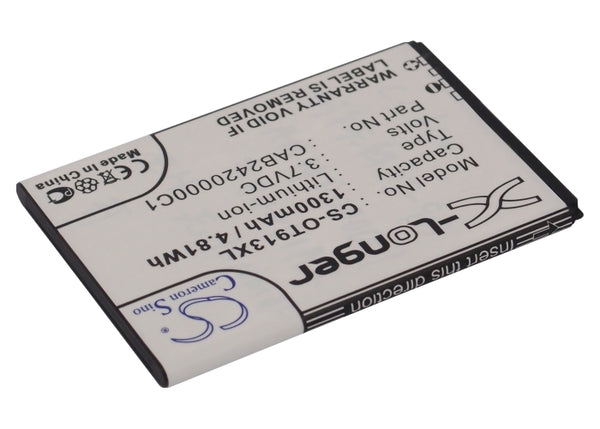 Battery for Alcatel One Touch 913 One Touch 913D One Touch 927 OT-913 OT-913D OT-927 CAB14P0000C1 CAB2420000C1