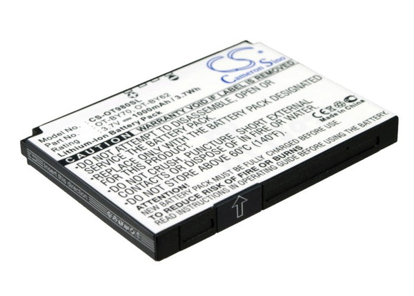 Battery for Alcatel One Touch 818 OT-980 One Touch 813F OT-901N One Touch 813 CAB3170000C1 CAB31LL0000C1 OT-BY70