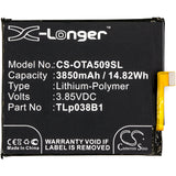 Battery for Alcatel 5090Y 7071D 7071DX A7 A7 LTE A7 LTE Dual SIM TD-LTE A7 XL OT-5090Y OT-7071D OT-7071DX CAC3860004C1 TLp038B1