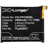 Battery for Alcatel One Touch Idol 3C One Touch Idol 3C TD-LTE OT5026D OT-5026J OT-5606 TLp029C7