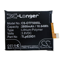 Battery for Alcatel 3 3L 5 One Touch 3 Dual Sim OT-5034 OT5052D OT-5086D TLp029D1