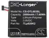 Battery for Alcatel 6039S-2AALUS7 One Touch Idol 3 4.7 OT-6039 OT-6039H OT-6039J OT-6039K OT-6039S OT-6039Y C2000023C2 TLp020K2