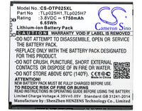 Battery for Alcatel One Touch POP 4 One Touch POP 4 LTE OT-5051 OT-5051D OT-5051X TLp025H1 TLp025H7