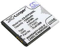 Battery for Alcatel One Touch Pixi 3 4.0 One Touch Pixi 3 4.0 3G OT-4013 OT-4013D OT-4013J OT-4013K OT-4013M TLi013B2 TLi013BB