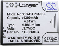 Battery for Alcatel One Touch Pixi 3 4.0 One Touch Pixi 3 4.0 3G OT-4013 OT-4013D OT-4013J OT-4013K OT-4013M TLi013B2 TLi013BB