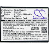 Battery for Alcatel One Touch Go Flip OT-4043S OT-4044T TLi013C1