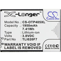 Battery for Alcatel One Touch 4 5.0 One Touch Pixi 4 (5) One Touch Pixi 4 5 OT-5045 OT-5045A OT-5045D OT-5045J OT-5045T TLI020F7