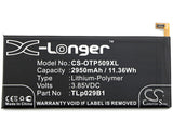 Battery for Alcatel FL02 Flash Plus 2 Flash Plus II One Touch Pop 4S LTE One Touch Shine Plus OT-5095 OT-5095B OT-5095I OT-5095K OT-5095L OT-5095Y Touch Pop 4S TLp029B1 TLp029B2