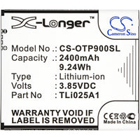 Battery for Alcatel One Touch Pixi 4 6" One Touch Pixi 4 6.0 LTE OT-9001A OT-9001X TLi025A1