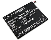 Battery for Alcatel 9007T One Touch Pixi 3 7 OT-9007 TLP040D2