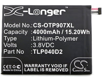 Battery for Alcatel 9007T One Touch Pixi 3 7 OT-9007 TLP040D2