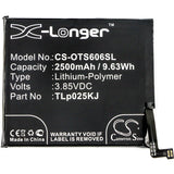 Battery for Alcatel One Touch Idol 5S One Touch Idol 5S LTE OT-6060S OT-6060X TLp025K1 TLp025KJ