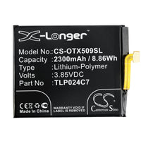 Battery for Alcatel 1X 1X Dual SIM 1X Dual SIM LTE 1X LTE 5059J 5059T 5059X TCL AU5A Plus TLP024C7