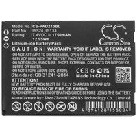 Battery for Pax D210 IS133 IS524