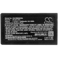 Battery for Brother RJ-2030 RJ-2050 RJ-2140 RJ-2150 PA-BT-003
