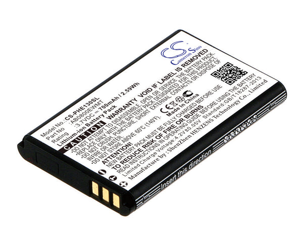 Battery for Philips E105 E130 E1500 Xenium E105 Xenium E130 AB0800EWMT