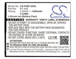Battery for Philips E135x Xenium E135x AB1200CWMT