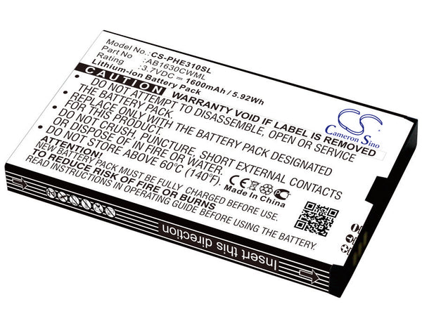 Battery for Philips E330 Xenium E330 AB4050AWML