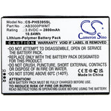 Battery for Philips CTS395 Xenium S395 AB3000PWMT
