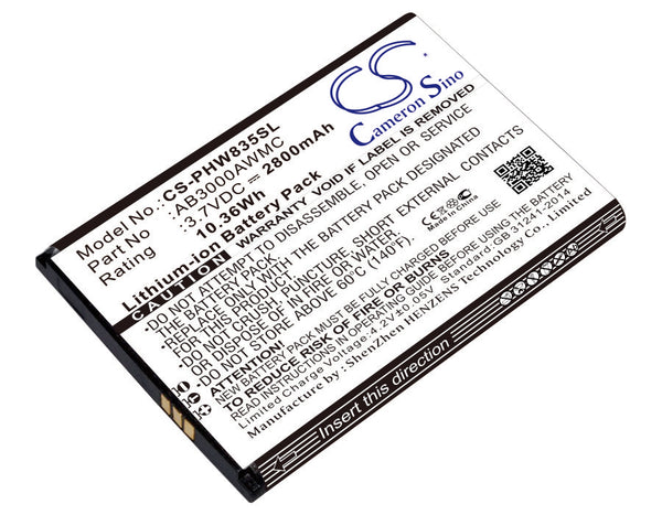 Battery for Philips Xenium W8355 AB3000AWMC