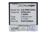 Battery for Prestigio MultiPhone 3540 Duo PAP3540 DUO PAP3540BA