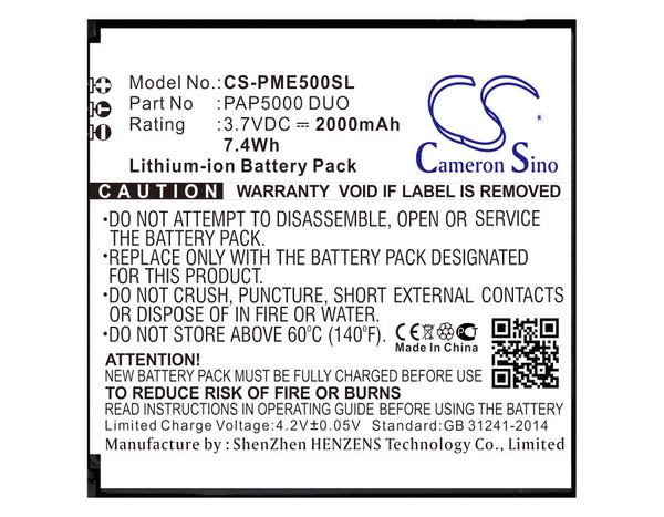 Battery for Prestigio 5000 Duo MultiPhone 5000 Duo PAP5000 DUO