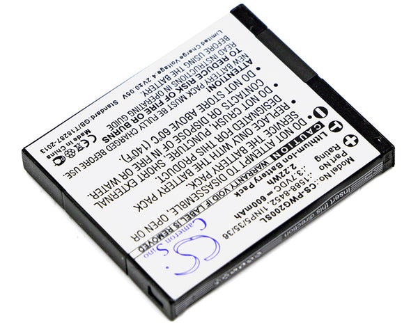 Battery for Panasonic RP-WFG20 RP-WFG20E RP-WFG20E-K RP-WFG20H 1588-8452 1INP5/35/36