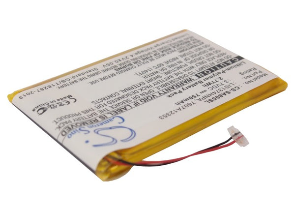 Battery for Sony NWZ-A818BLK NWZ-A828KBLK NWZ-A829BLK 1-756-702-11 7607A12353 LIS1374HNPA