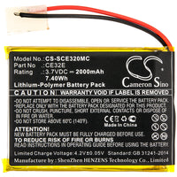 Battery for Safety Vision Prima Facie SV-PRIMAFACE32E CE32E