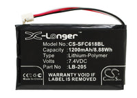 Battery for Safescan 6185 131-0477 LB-205