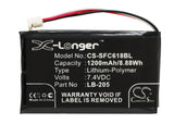 Battery for Safescan 6185 131-0477 LB-205