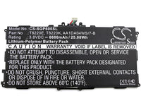 Battery for Samsung SM-P605M SM-P605V SM-P607T SM-T520 SM-T525 SM-T527P AA1DA04WS/7-B AA1DA2WS/7-B AAaD828oS/T-B GH43-03998A P11G2J-01-S01 T8220E T8220K