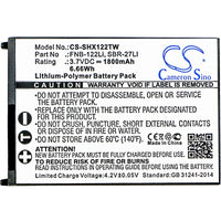 Battery for Horizon HX300 FNB-122Li SBR-27LI