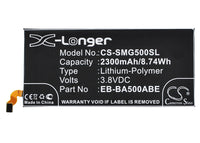 Battery for Samsung Galaxy A5 SM-A5000 SM-A500F SM-A500F/DS SM-A500F1 SM-A500FQ SM-A500FU SM-A500G SM-A500G/DS SM-A500H SM-A500H/DS SM-A500HQ SM-A500K SM-A500L SM-A500M EB-BA500ABE GH43-04337A