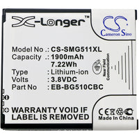 Battery for Samsung Galaxy Core Max Galaxy Core Max Duos SM-G5108 SM-G5108Q SM-G5109 SM-G510F EB-BG510CBC