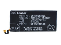 Battery for Samsung Galaxy S6 edge Dual Sim Galaxy S6 Edge Plus Galaxy S6 Edge+ SM-G9287 SM-G9287C SM-G928A SM-G928F SM-G928I SM-G928P SM-G928R SM-G928R4 SM-G928T EB-BG928ABE GH43-04526A GH43-04526B