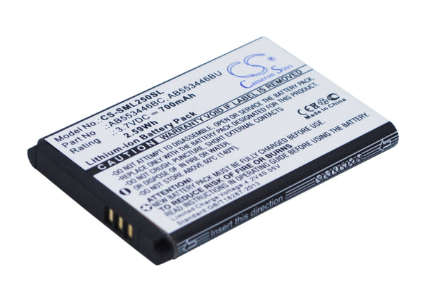 Battery for Samsung SGH-CC03 SGH-L250 SGH-L258 SGH-M128 SGH-M628 SGH-W539 SGH-X989 AB553446BC AB553446BU