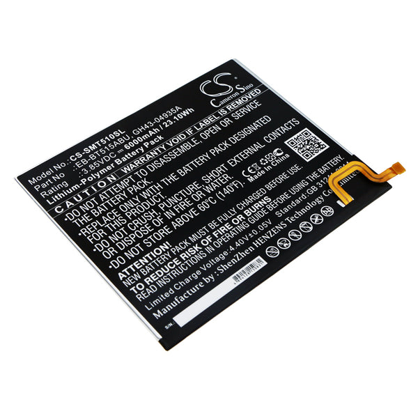 Battery for Samsung Galaxy Tab A 10.1 2019 Galaxy Tab A 2019 SM-T510 SM-T515 EB-BT515ABU GH43-04935A GH43-04936A